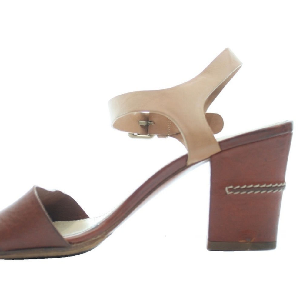 CHLOE BROWN & BEIGE LEATHER SANDALS SIZE 7